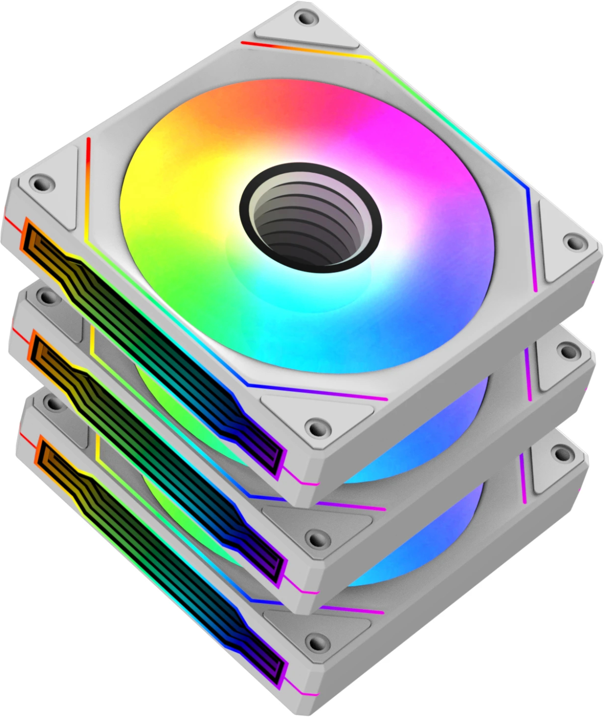 Xigmatek Комплект вентилатори Fan Pack 3-in-1 3x120mm - Infinity G20A Arctic - Infinity Mirror, A-RGBна ниска цена с бърза доставка - BestPC.BG