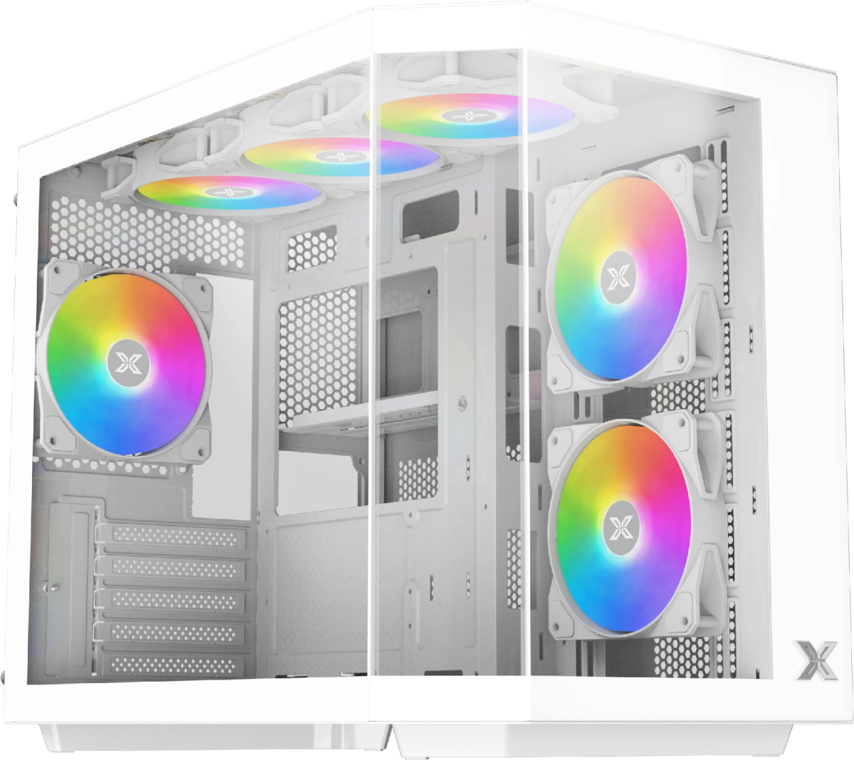 Xigmatek кутия Case mATX - Cubi M Arctic - 6 ARGB Fansна ниска цена с бърза доставка - BestPC.BG