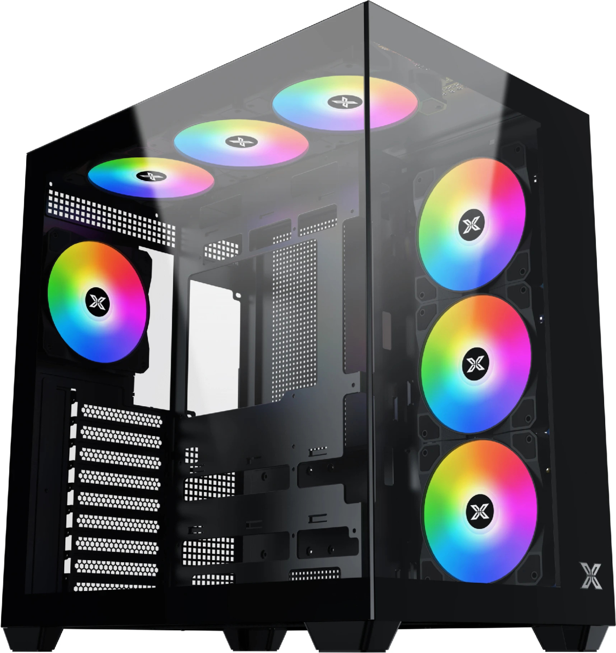 Xigmatek кутия Case ATX - AQUA V AIR - 7 ARGB Fansна ниска цена с бърза доставка - BestPC.BG