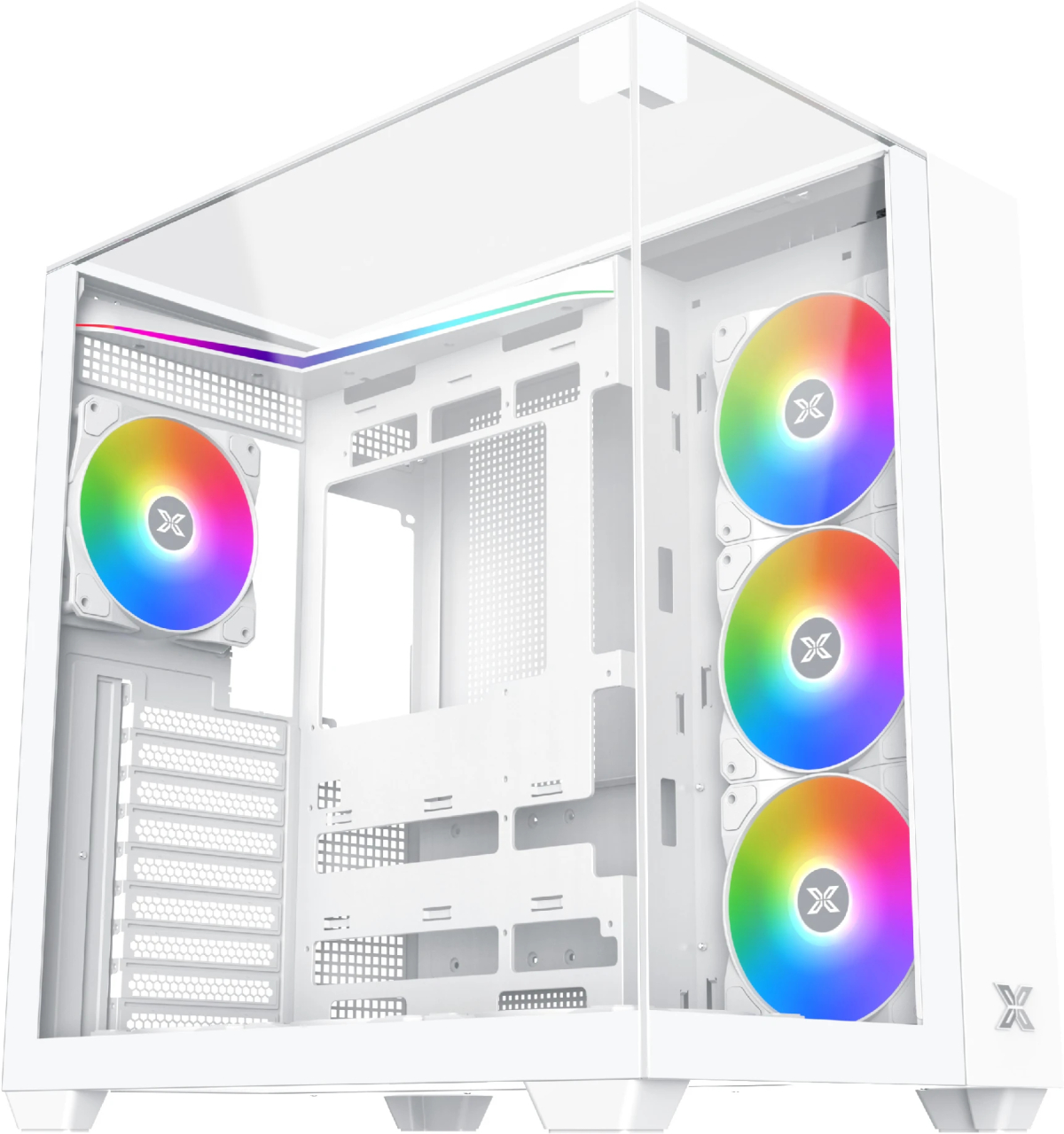 Xigmatek кутия Case ATX - AQUA V ARCTIC - 7 ARGB Fansна ниска цена с бърза доставка - BestPC.BG