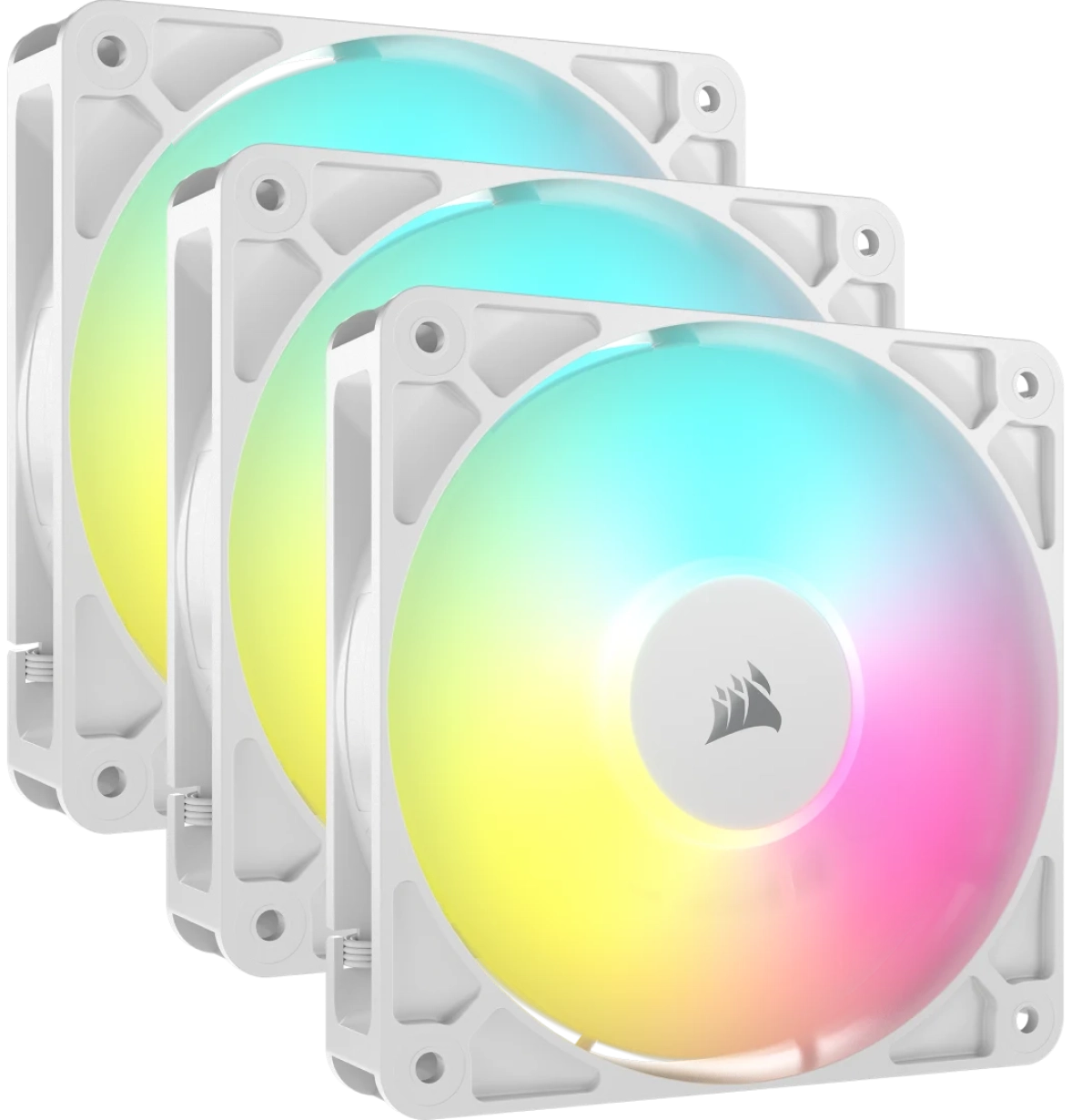 Вентилатор CORSAIR RS120-R ARGB White, 120mm ARGB Fan, Triple Packна ниска цена с бърза доставка - BestPC.BG