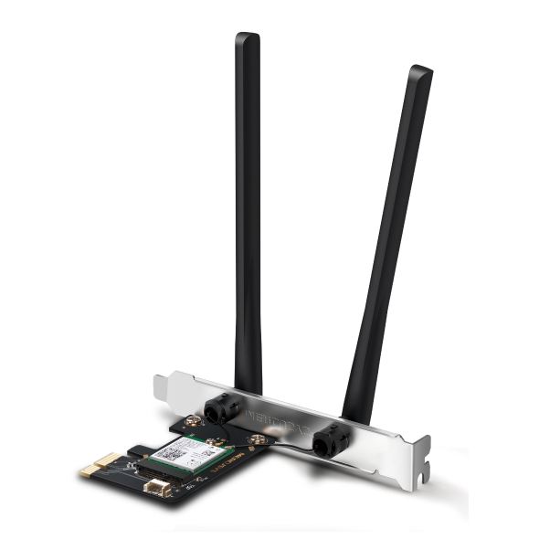 WiFi безжична карта/адаптер Mercusys MA80XE AX3000, Безжичен Wi-Fi 6 PCIe Адаптерна ниска цена с бърза доставка - BestPC.BG