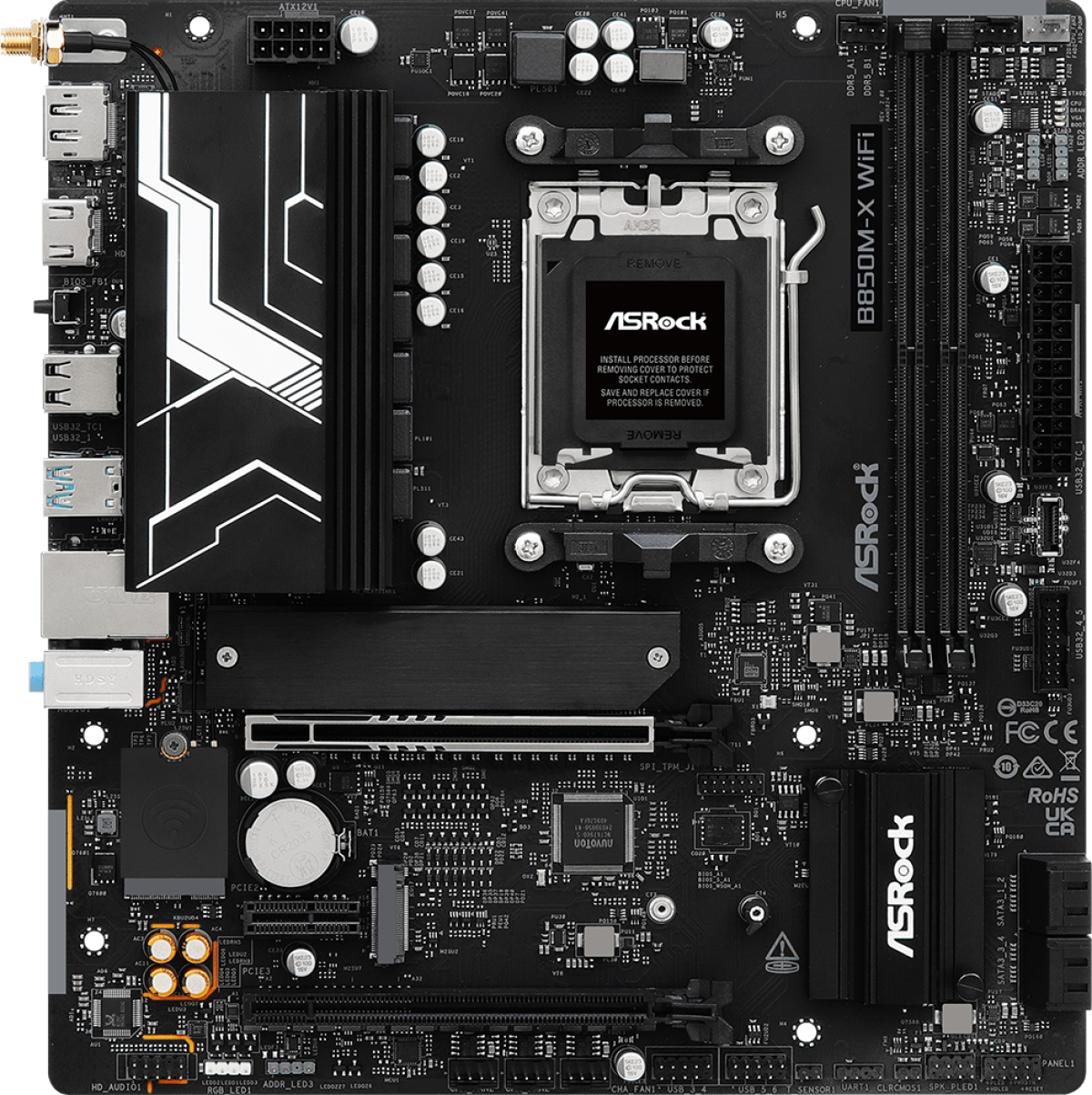 Дънна платка ASRock B850M-X WiFi R2.0 socket AM5на ниска цена с бърза доставка - BestPC.BG