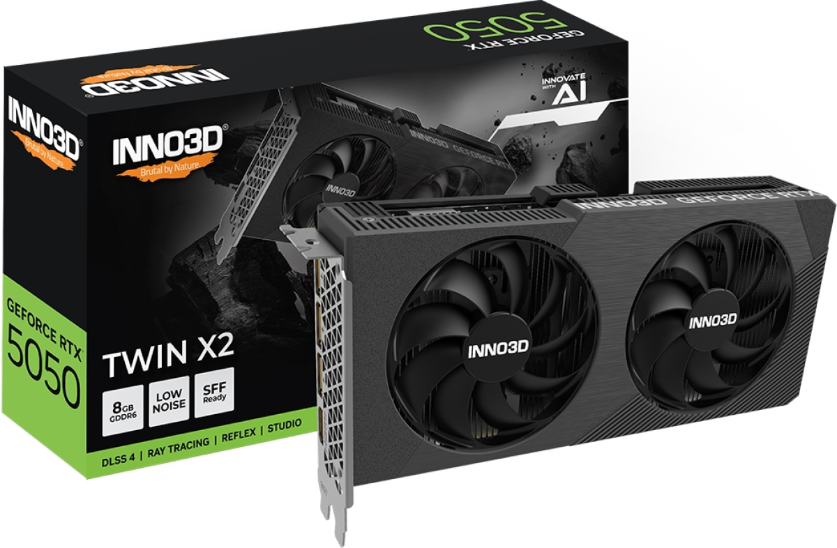 Видеокарта Inno3D GeForce RTX 5050 8GB GDDR7 Twin X2на ниска цена с бърза доставка - BestPC.BG