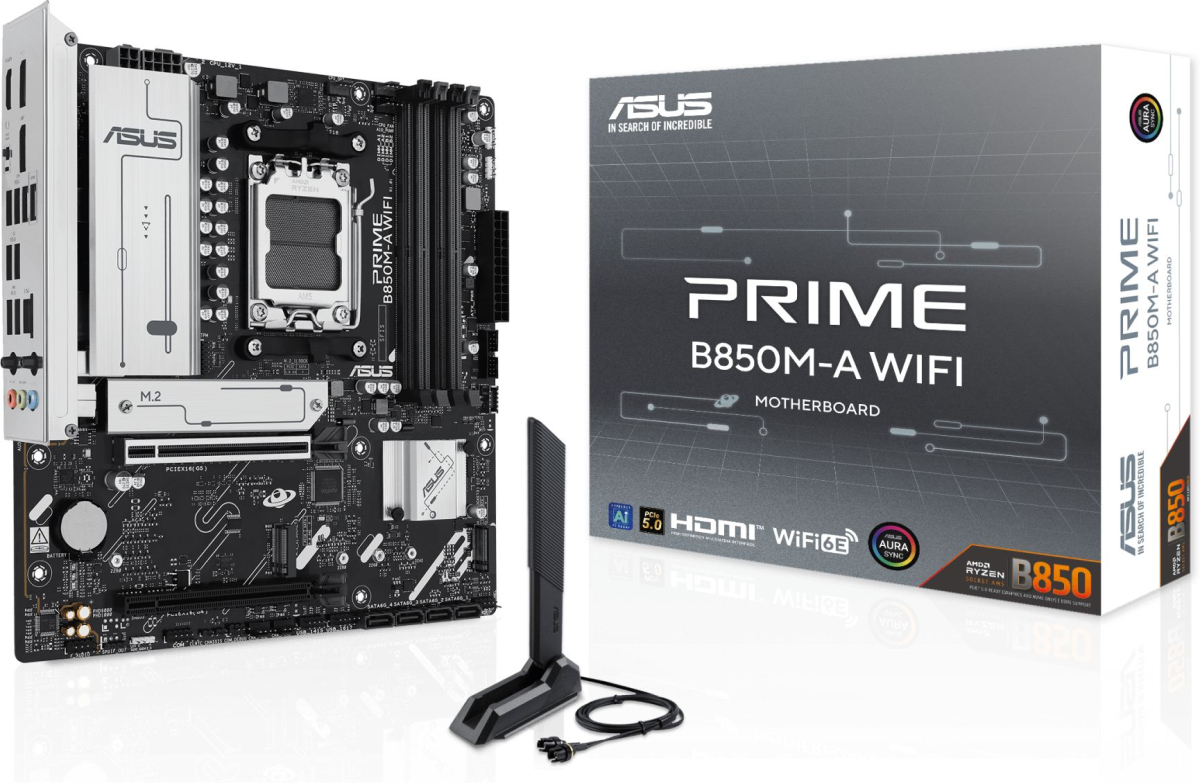 Дънна платка ASUS PRIME B850M-A WIFIна ниска цена с бърза доставка - BestPC.BG