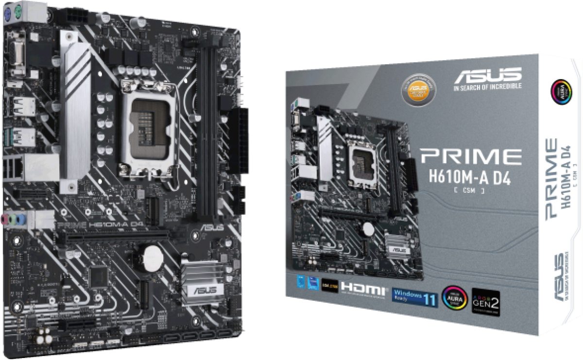 Дънна платка ASUS PRIME H610M-A D4-CSMна ниска цена с бърза доставка - BestPC.BG