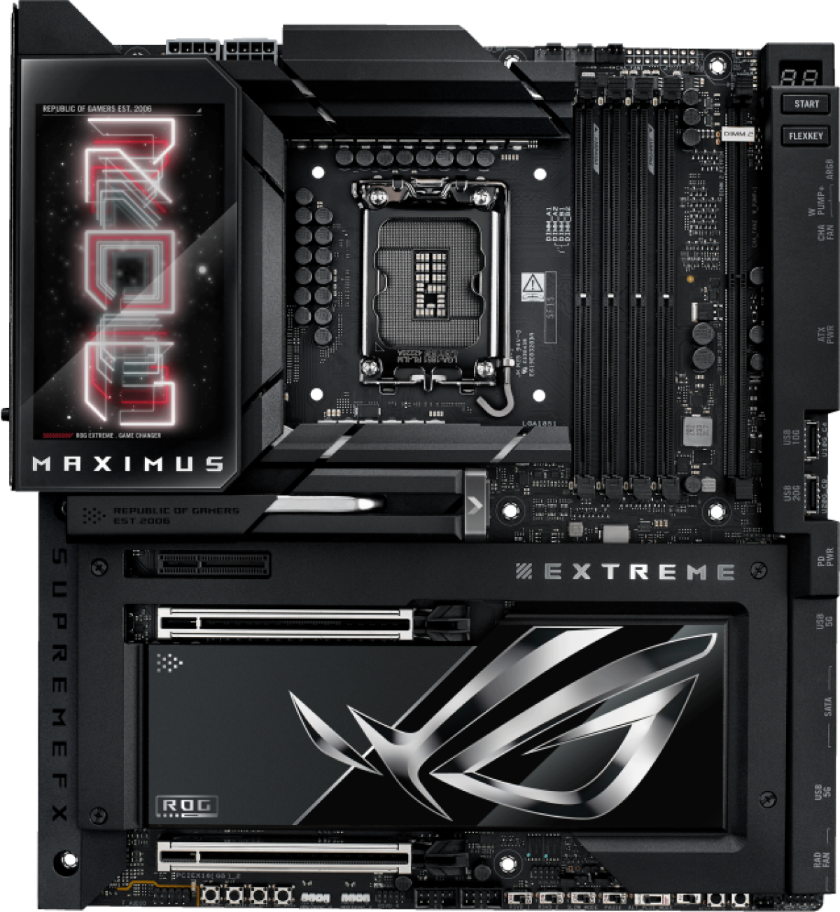 Дънна платка ASUS ROG MAXIMUS Z890 EXTREME - 4xDDR5 4xSATA3 RAID HDMI 6xM2 2xGLAN 2xPCIEx16 WiFiна ниска цена с бърза доставка - BestPC.BG