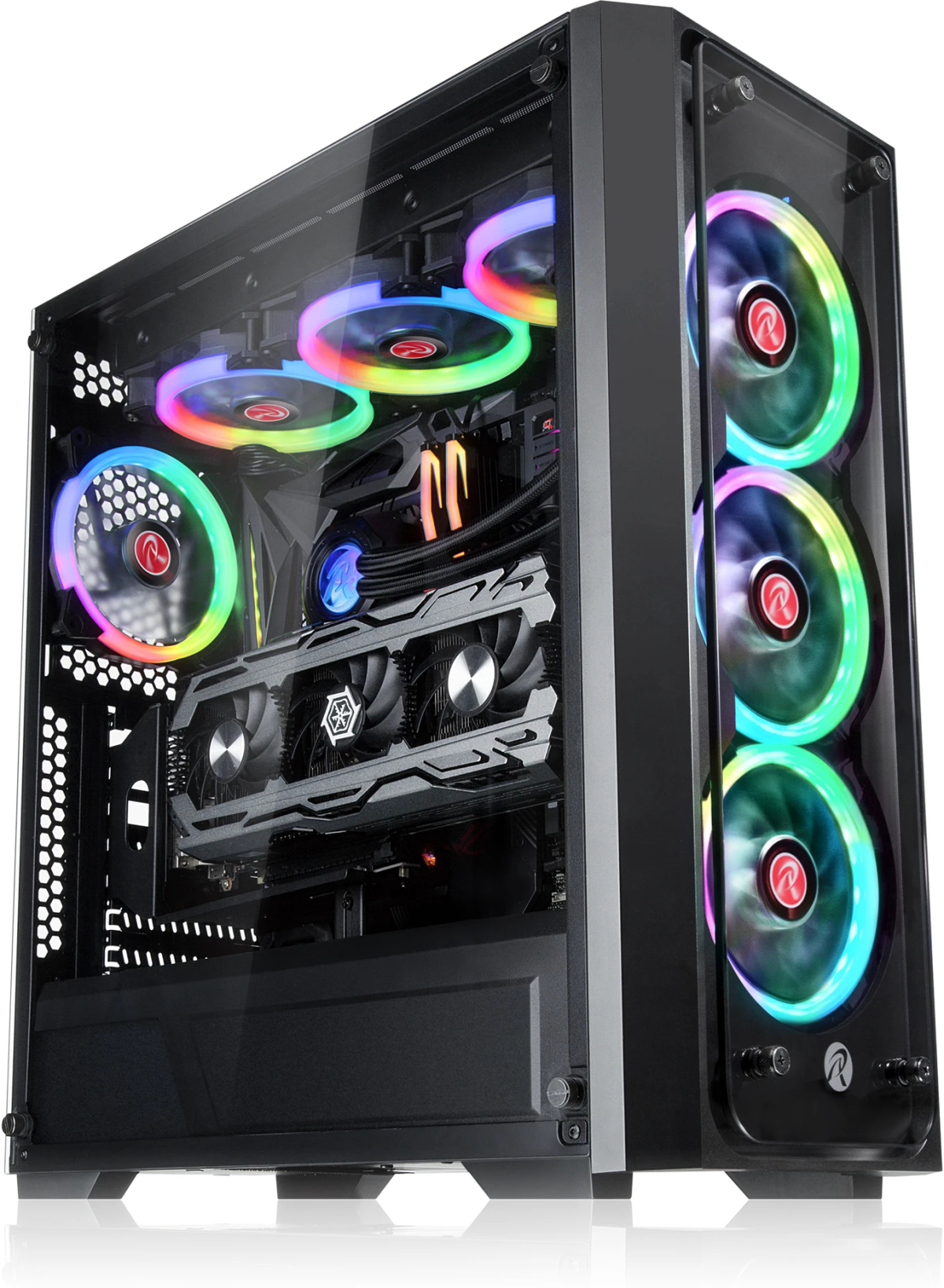 Raijintek кутия Case EATX - PONOS TG4 - 4 x 120mm ARGB Fans, Tempered Glassна ниска цена с бърза доставка - BestPC.BG