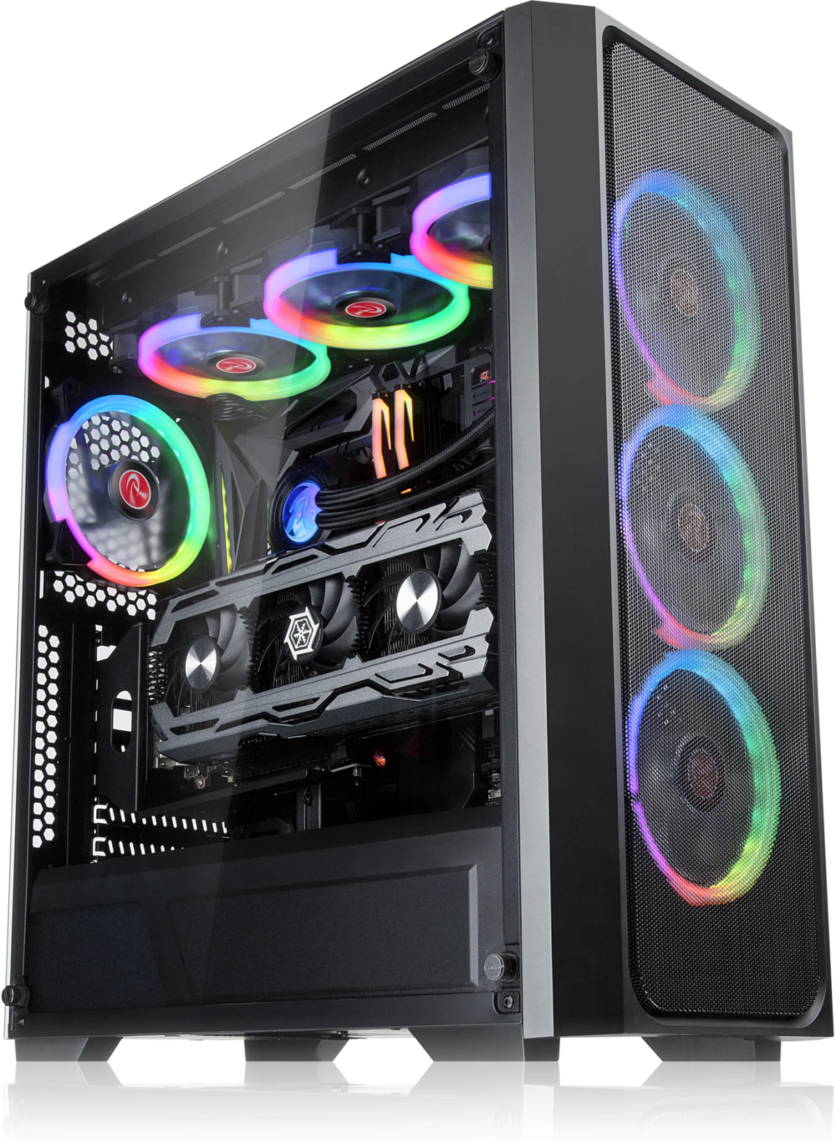 Raijintek кутия Case EATX - PONOS MS4 - 4 x 120mm ARGB Fans, Meshна ниска цена с бърза доставка - BestPC.BG