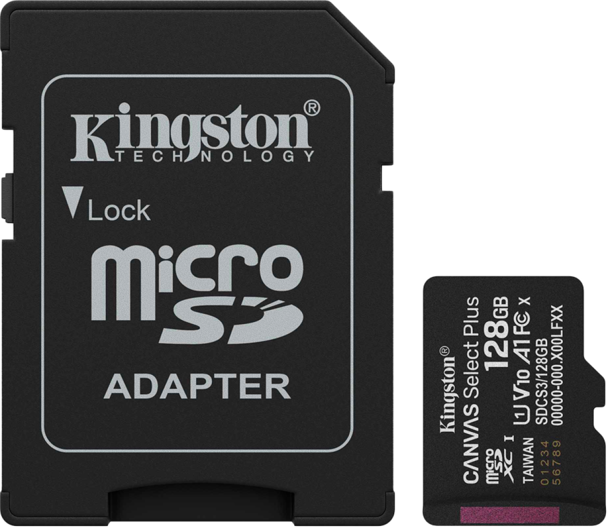 Kingston 128GB microSDXC Canvas Select Plus Gen3 150MB-s A1 Card + Adapterна ниска цена с бърза доставка - BestPC.BG