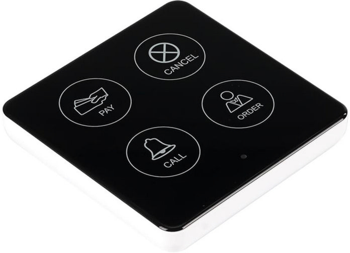 Продукт RETEKESS TD033 :: Бутон за безжично повикване, 4 touch клавишa, водоустойчив, стъкленна ниска цена с бърза доставка - BestPC.BG