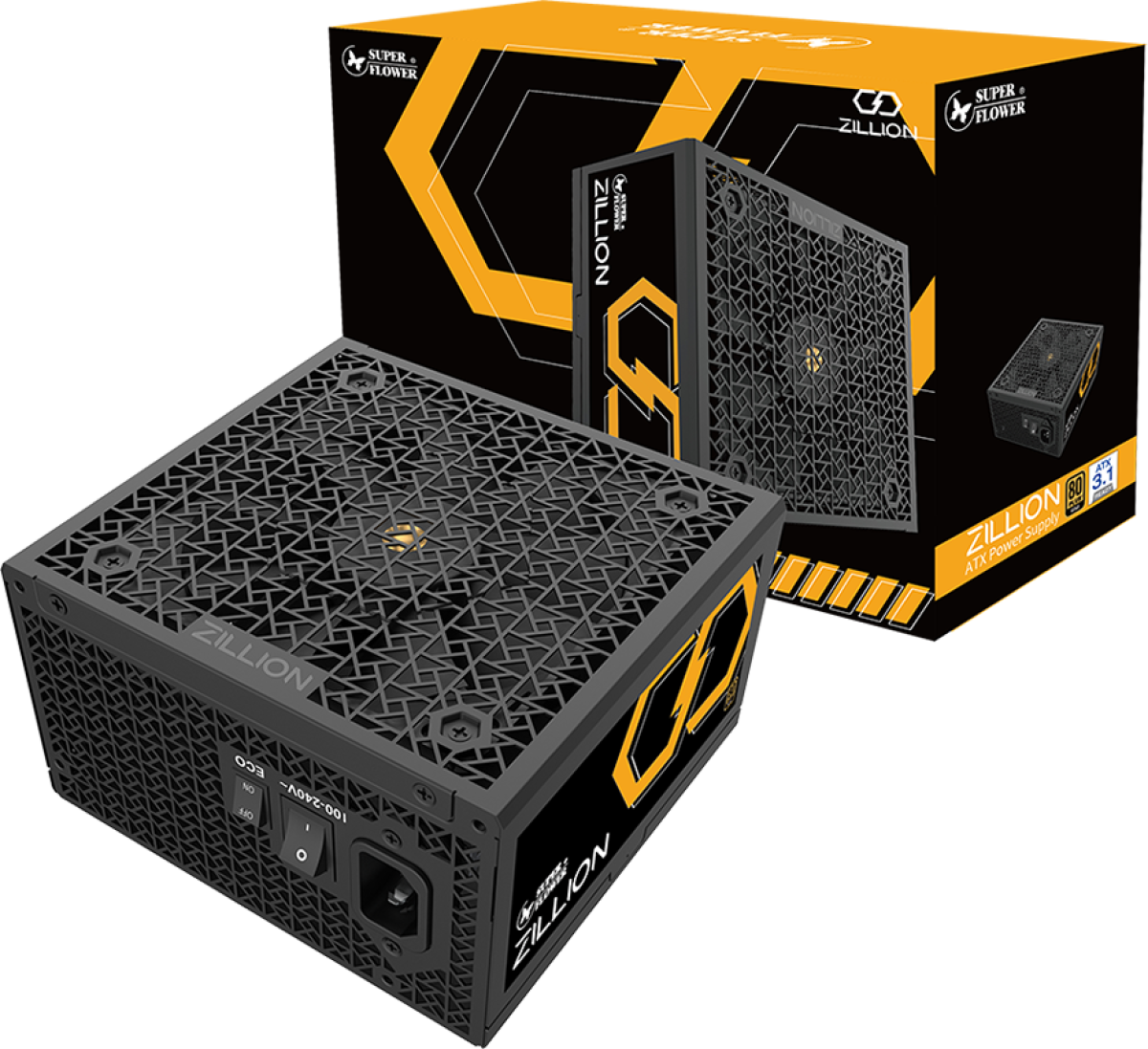 Захранване Super Flower Zillion FG Gold 1250W ATX 3.1, 80 Plus Gold, Fully Modular, Flat Black Cables, 120mm Fan,на ниска цена с бърза доставка - BestPC.BG