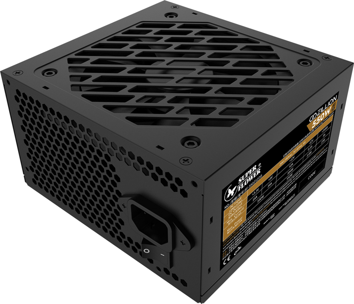 Захранване Super Flower Zillion DB Bronze 550W ATX 2.4, 80 Plus Bronze, Flat Black Cables, 120mm Fan, 140mmx150mmx86mmна ниска цена с бърза доставка - BestPC.BG