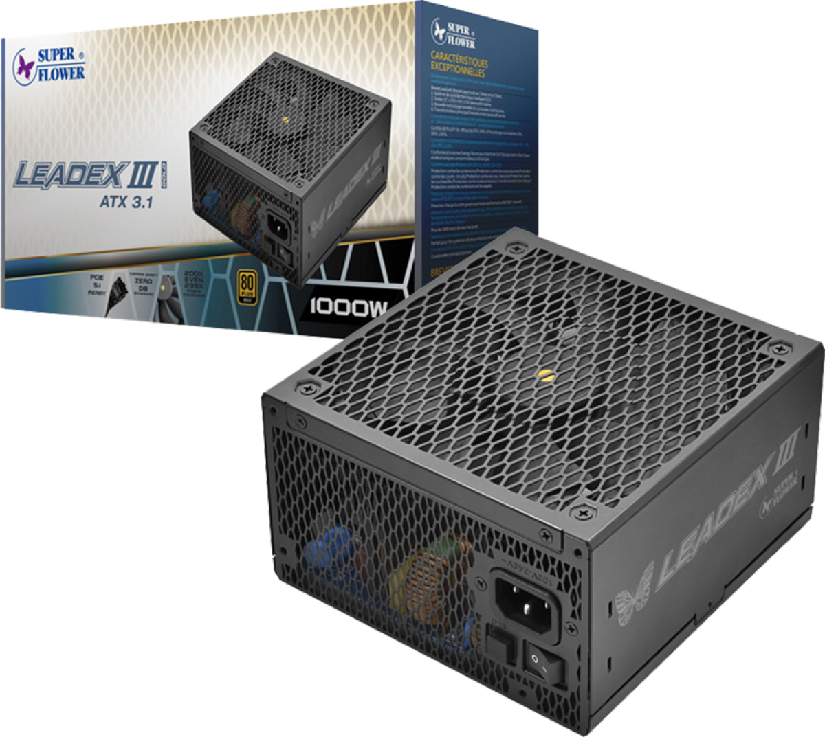 Захранване Super Flower Leadex III Gold 1300W ATX 3.1, 80 Plus Gold, Fully Modular, Flat Black Cables, 140mm Fanна ниска цена с бърза доставка - BestPC.BG