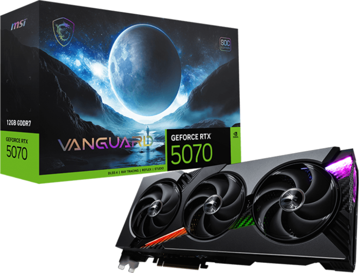 Видеокарта MSI Video Card Nvidia GeForce RTX 5070 12G VANGUARD SOCна ниска цена с бърза доставка - BestPC.BG