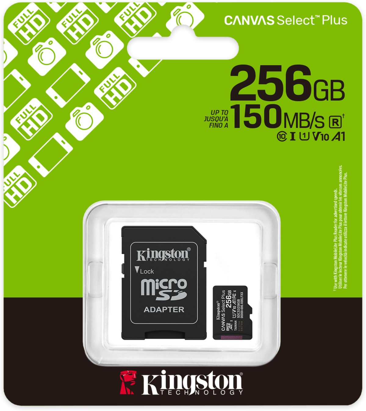 Карта памет Kingston Canvas Select Plus, microSDXC 256GBна ниска цена с бърза доставка - BestPC.BG
