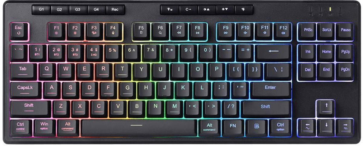 Геймърска клавиатура Redragon Shiva TKL K516-RGB с RGB осветление - чернана ниска цена с бърза доставка - BestPC.BG