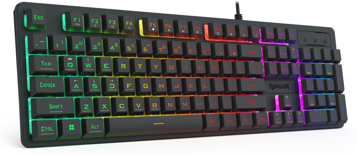 Геймърска клавиатура Redragon Netherbane K521-R с RGB осветление - чернана ниска цена с бърза доставка - BestPC.BG
