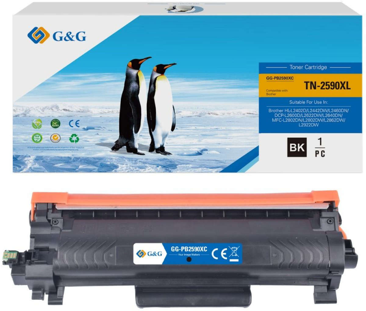 Тонер за лазерен принтер КАСЕТА ЗА BROTHER HL L2400DW/HL L2402D/HL L2442DW/HL L2445DW/HL L2447DWна ниска цена с бърза доставка - BestPC.BG