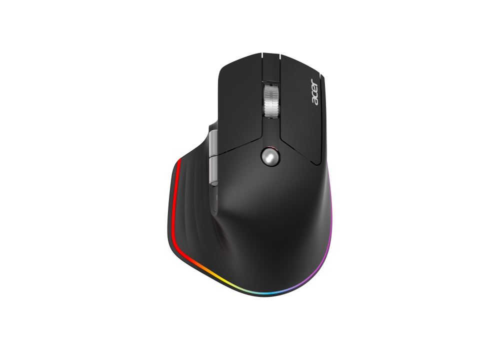 Мишка Acer Easy Fit Wireless Mouse,RF 2.4 GHz dongle, Bluetooth 5.0, Wired, 6 buttons, DPI 4000, 122 g, Black with RGB stripна ниска цена с бърза доставка - BestPC.BG
