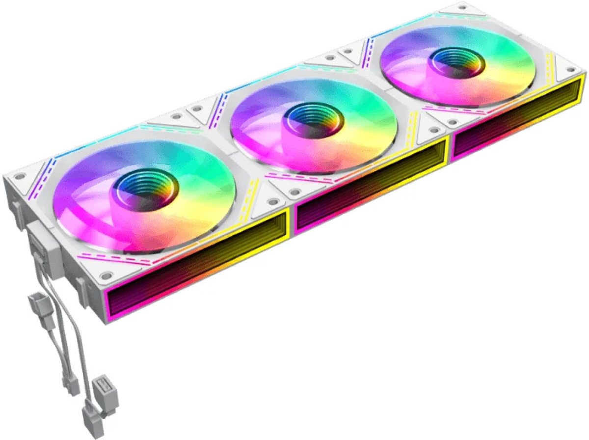 Gamemax Комплект вентилатори Fan Pack 3-in-1 3x120mm - FN12A-S3I White, Daisy-Chain, Addressable RGBна ниска цена с бърза доставка - BestPC.BG