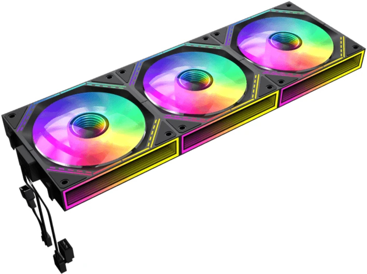 Gamemax Комплект вентилатори Fan Pack 3-in-1 3x120mm - FN12A-S3I-R Black, Reverse, Daisy-Chain, Addressable RGBна ниска цена с бърза доставка - BestPC.BG