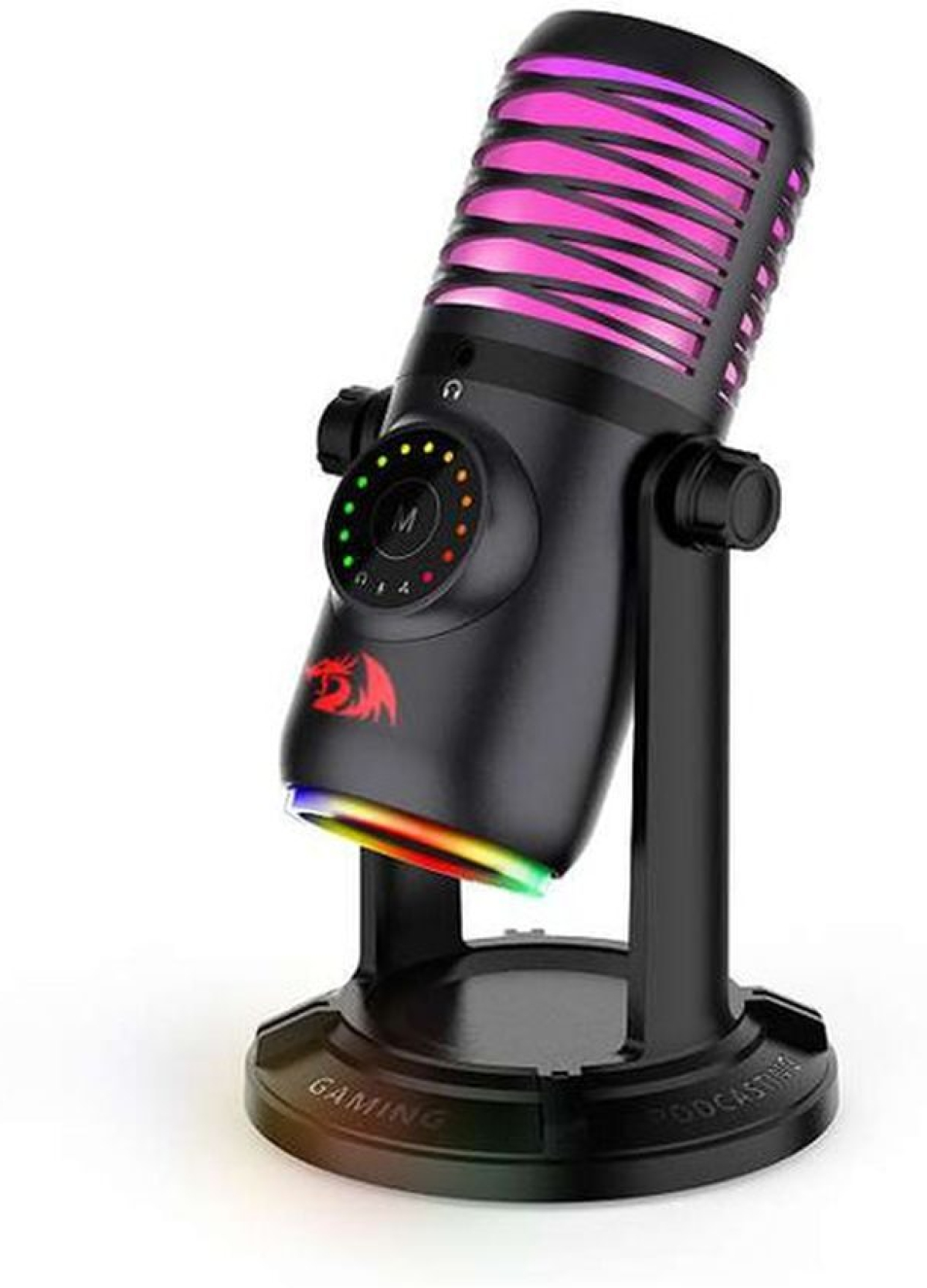 Геймърски кондензаторен микрофон Redragon Stellaris GM306 – RGB USB със стойка и многофункционални режимина ниска цена с бърза доставка - BestPC.BG