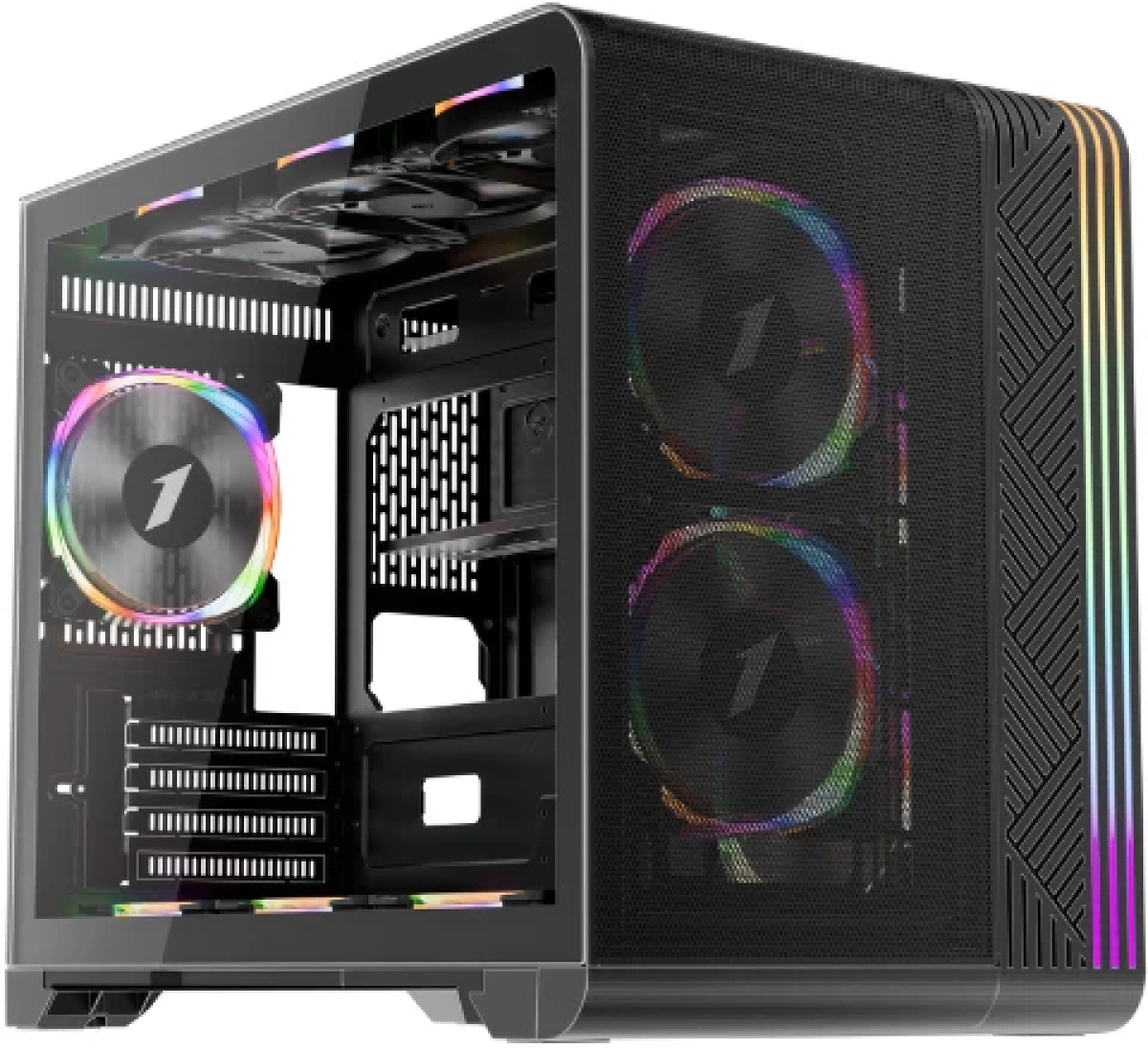 1stPlayer кутия Case mATX - VT6-BK - Mesh, A-RGBна ниска цена с бърза доставка - BestPC.BG