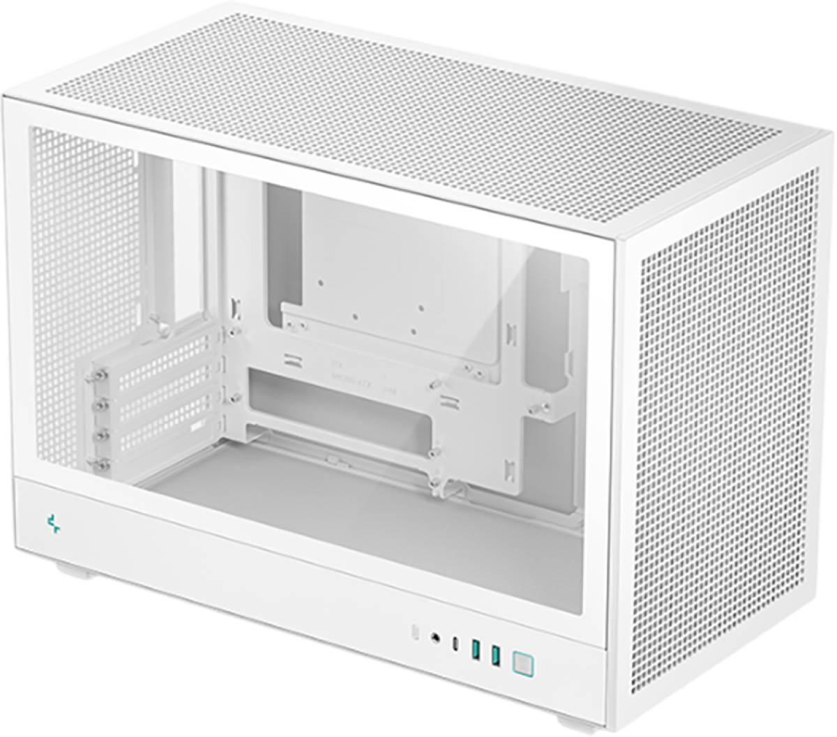 Кутия DeepCool CH260 WH, Mini Tower, Mini-ITX, 2xUSB3.0, 1xType-C Gen 2, 1xAudio, Mesh Panel, White, 2Y, R-CH260-WHNGM0-G-1на ниска цена с бърза доставка - BestPC.BG
