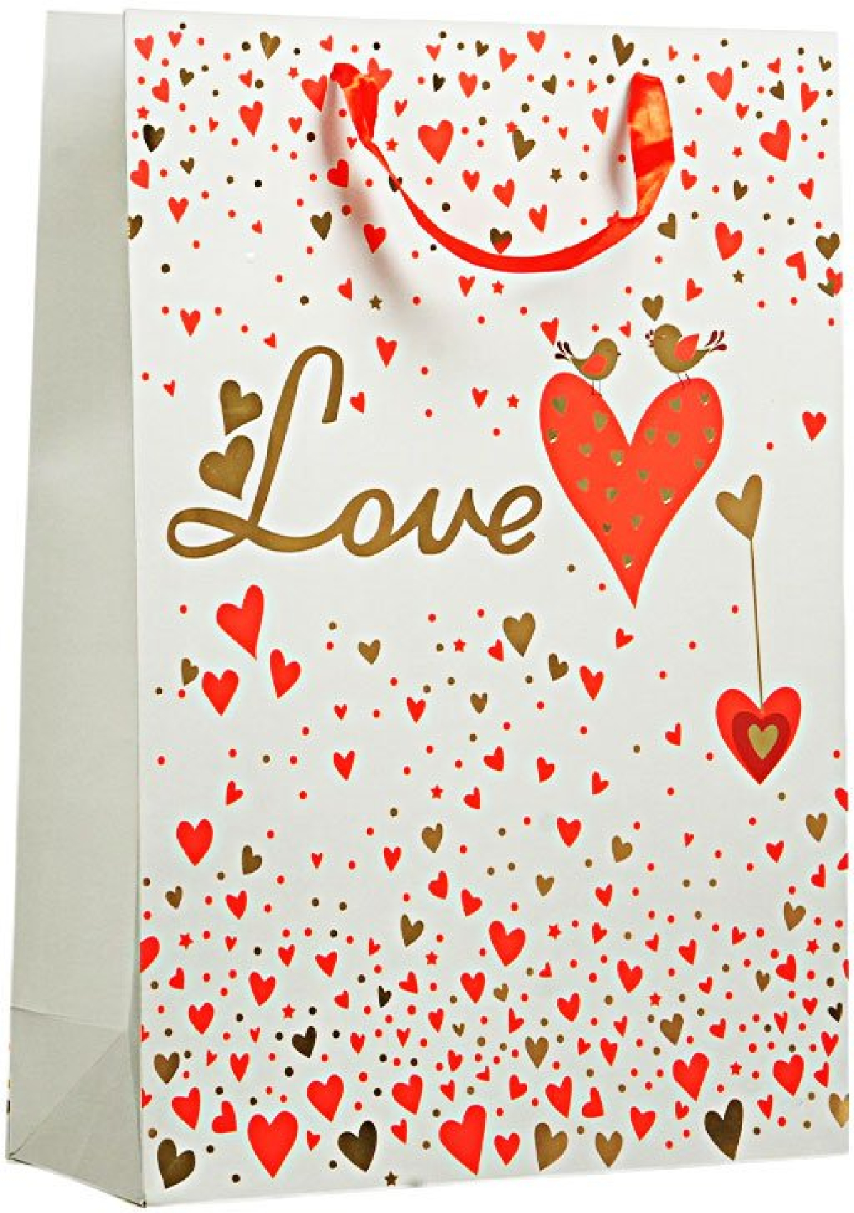 Подаръчна торбичка Love 31 х 44 х 12 cm, бялана ниска цена с бърза доставка - BestPC.BG