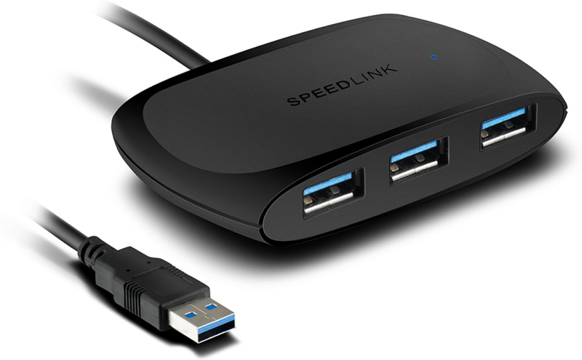 USB хъб Speedlink SNAPPY, 4 порта, USB 3.0на ниска цена с бърза доставка - BestPC.BG