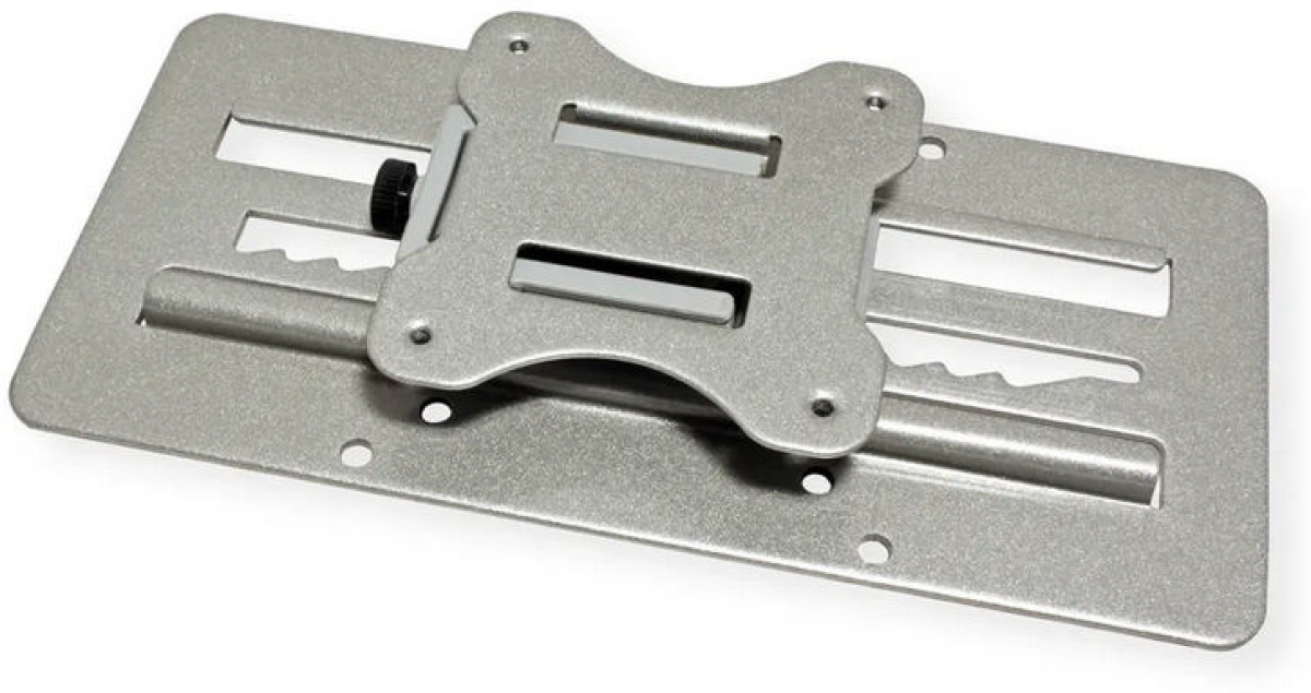 Стойка за монитор ROLINE 17.03.1101, вертикална VESA регулираща плоча, 75x75 - 100x100мм, 8кг,15 см мобилност, сивна ниска цена с бърза доставка - BestPC.BG