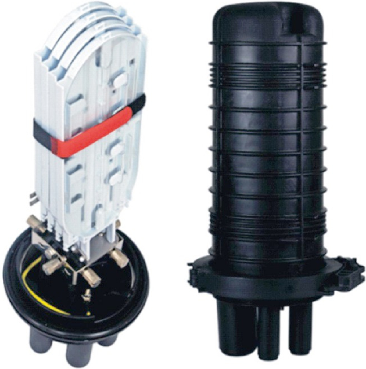 Оптична муфа за максимум 144 влакна с 1 овален и 4 кръгли порта, Conneuна ниска цена с бърза доставка - BestPC.BG