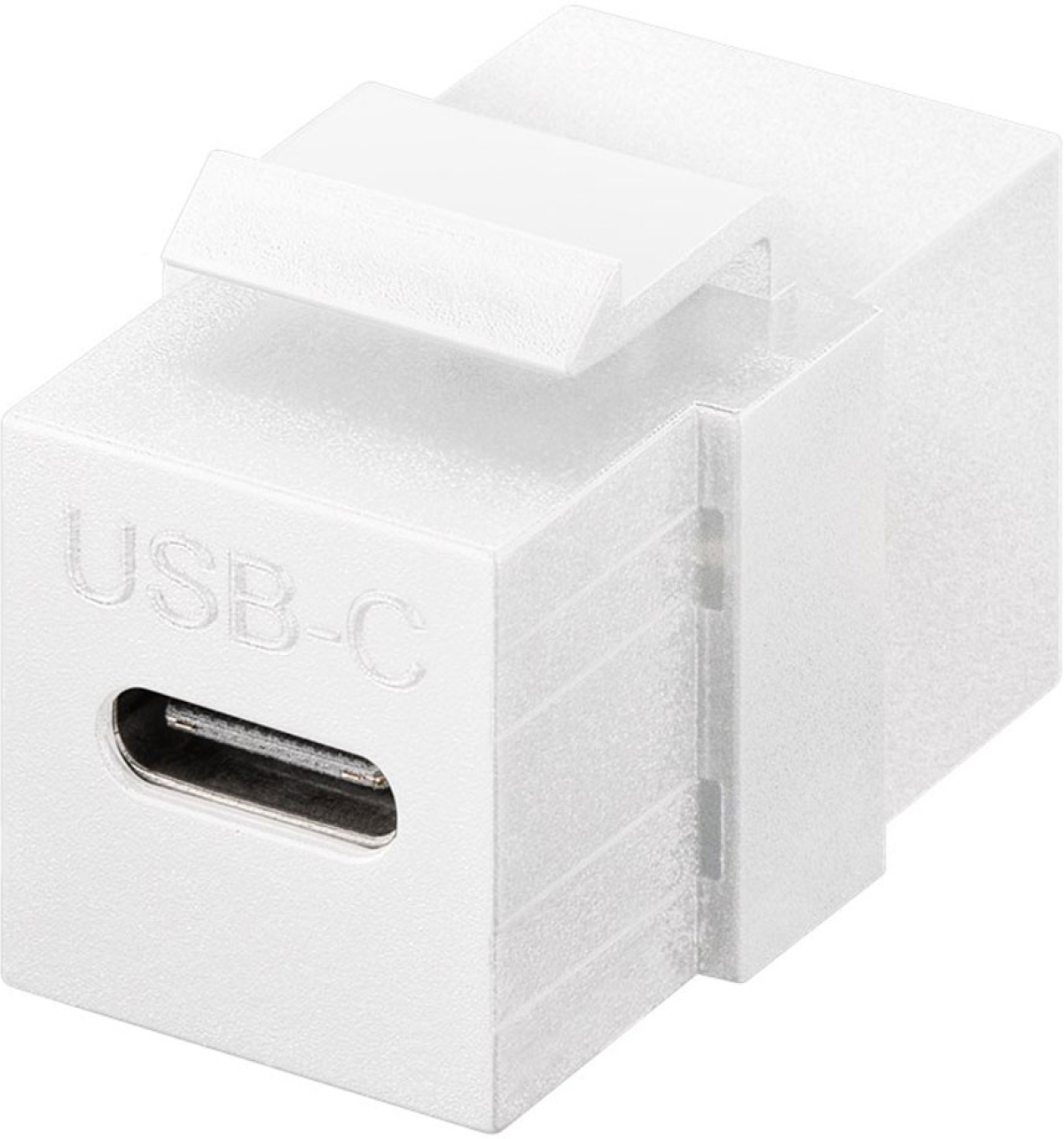 Конектор / букса Кийстоун модул от тип USB-C, USB 3.2 Gen 2, 10 Гб/сек., Бялна ниска цена с бърза доставка - BestPC.BG
