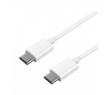 Кабел USB Type C - USB Type C 1м, 3A, 60W, силиконов, Бялна ниска цена с бърза доставка - BestPC.BG