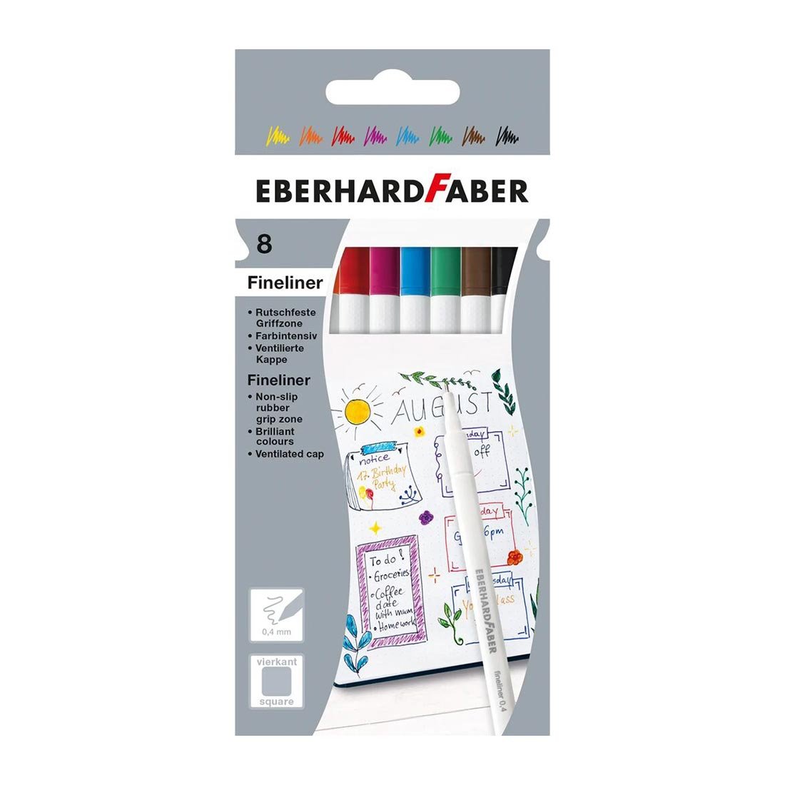 Eberhard Faber Тънкописец, 0.4 mm, 8 цвятана ниска цена с бърза доставка - BestPC.BG