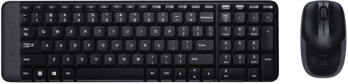 Комплект клавиатура и мишка - Logitech MK220, безжични, черен - 920-003168на ниска цена с бърза доставка - BestPC.BG