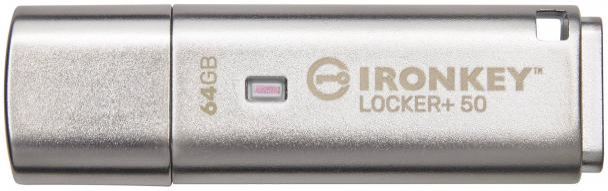 USB памет KINGSTON IronKey Locker+ 50 - 64GB XTS-AES 256-bitна ниска цена с бърза доставка - BestPC.BG