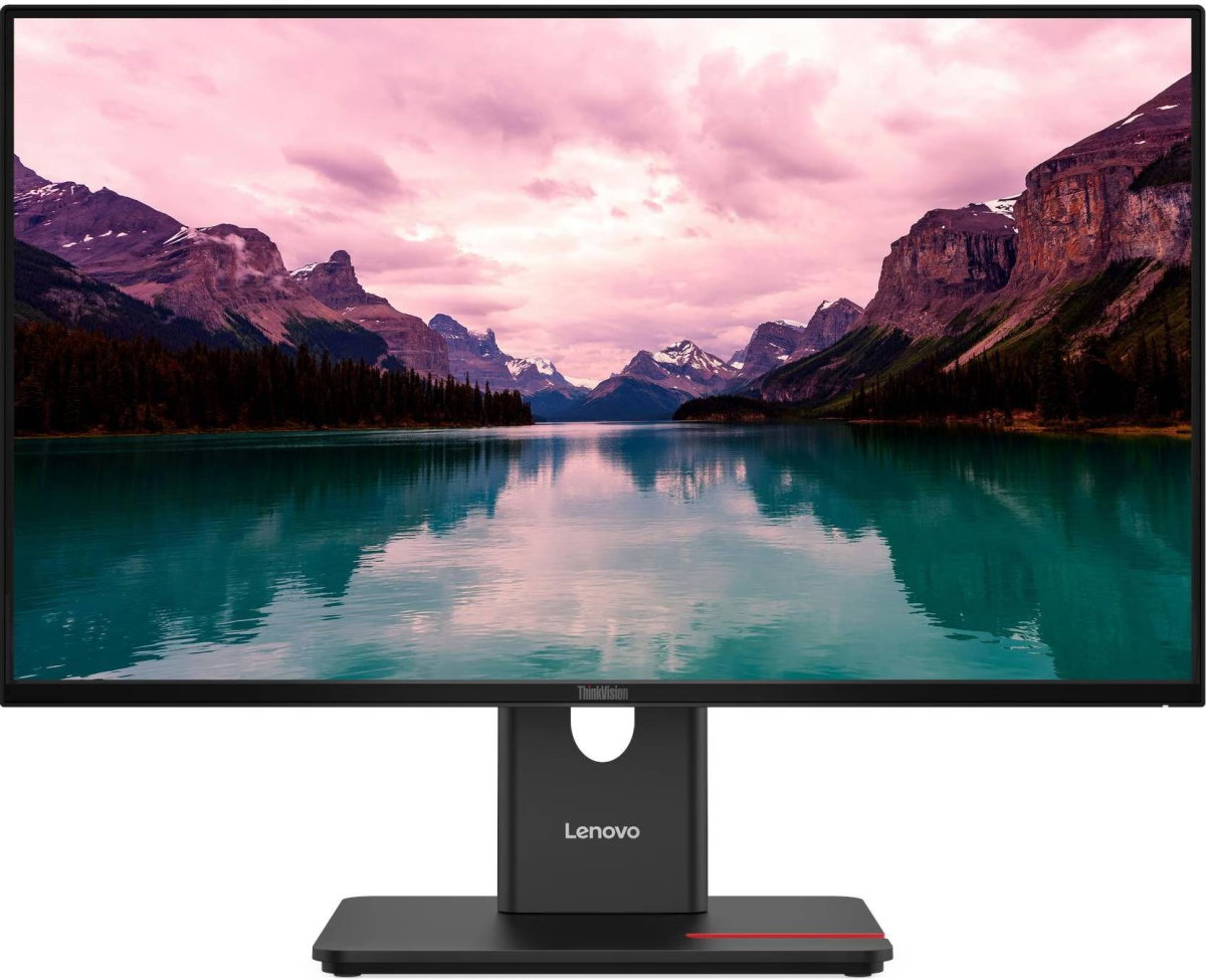Монитор Lenovo ThinkVision T24-40, 23.8" FHD, IPS, 16:9, 4ms, 120Hz, 250cd/m2, HDMI, DP, VGA, USB Type-C, Черенна ниска цена с бърза доставка - BestPC.BG