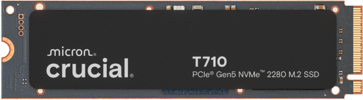 SSD CRUCIAL T710, 2TB, PCIe Gen5 NVMe, M.2 2280, до 14500 MB-s read, 13800 MB-s writeна ниска цена с бърза доставка - BestPC.BG