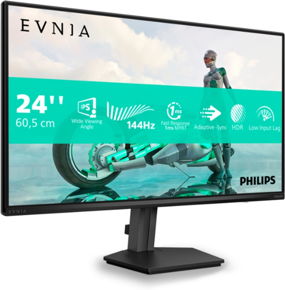 Монитор Philips 24M2N3200NF, 23.8" IPS WLED, 1920x1080@144Hz, 4ms GtG, 0.5ms MPRT, 300cd m-2, 1000:1, Mega Infinity DCR, Adaptive Sync, FlickerFree, LowBlue Mode, Tilt, HDMI, DPна ниска цена с бърза доставка - BestPC.BG