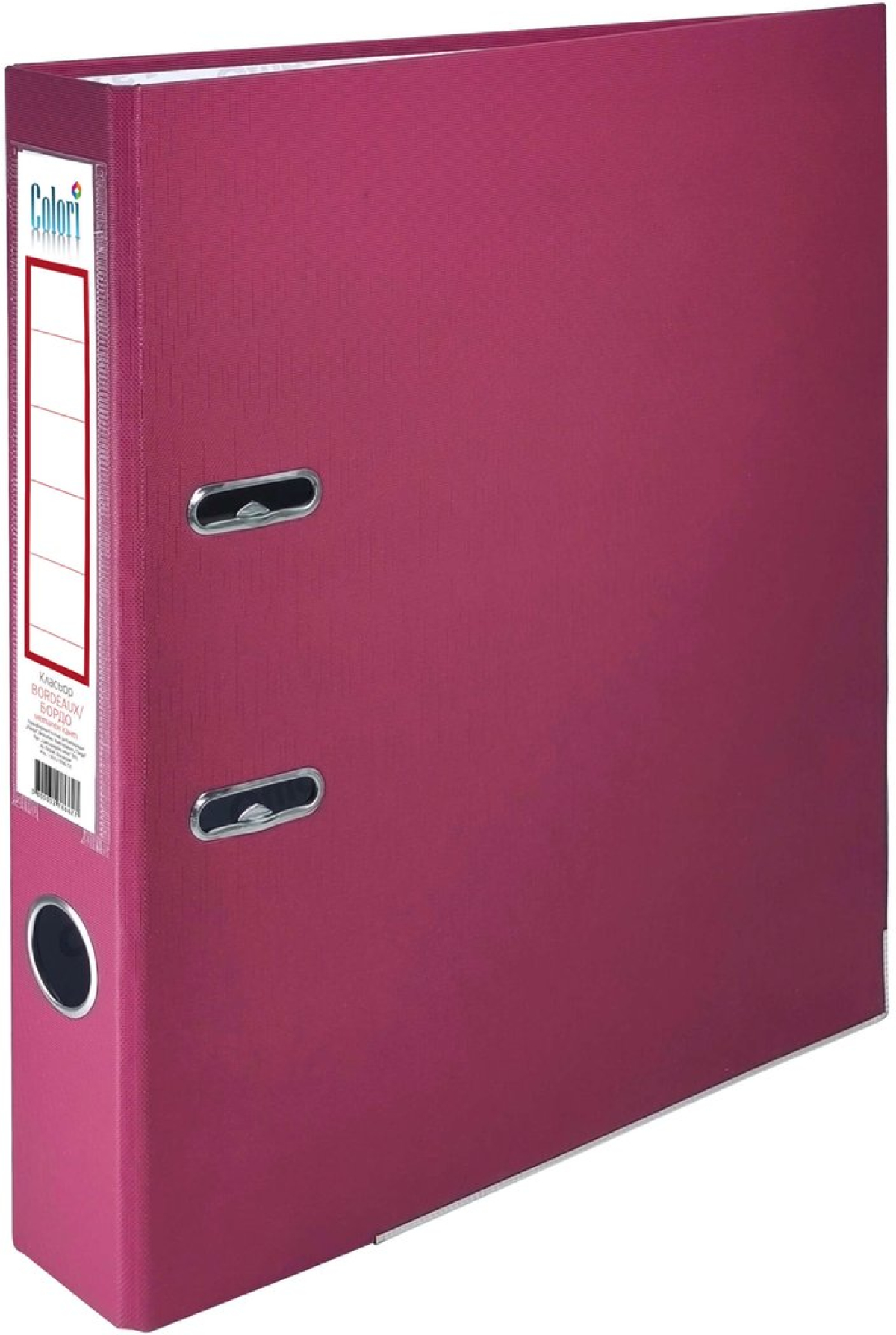 Colori Класьор, 5 cm, PP, с метален кант, несглобен, бордо, 50 брояна ниска цена с бърза доставка - BestPC.BG