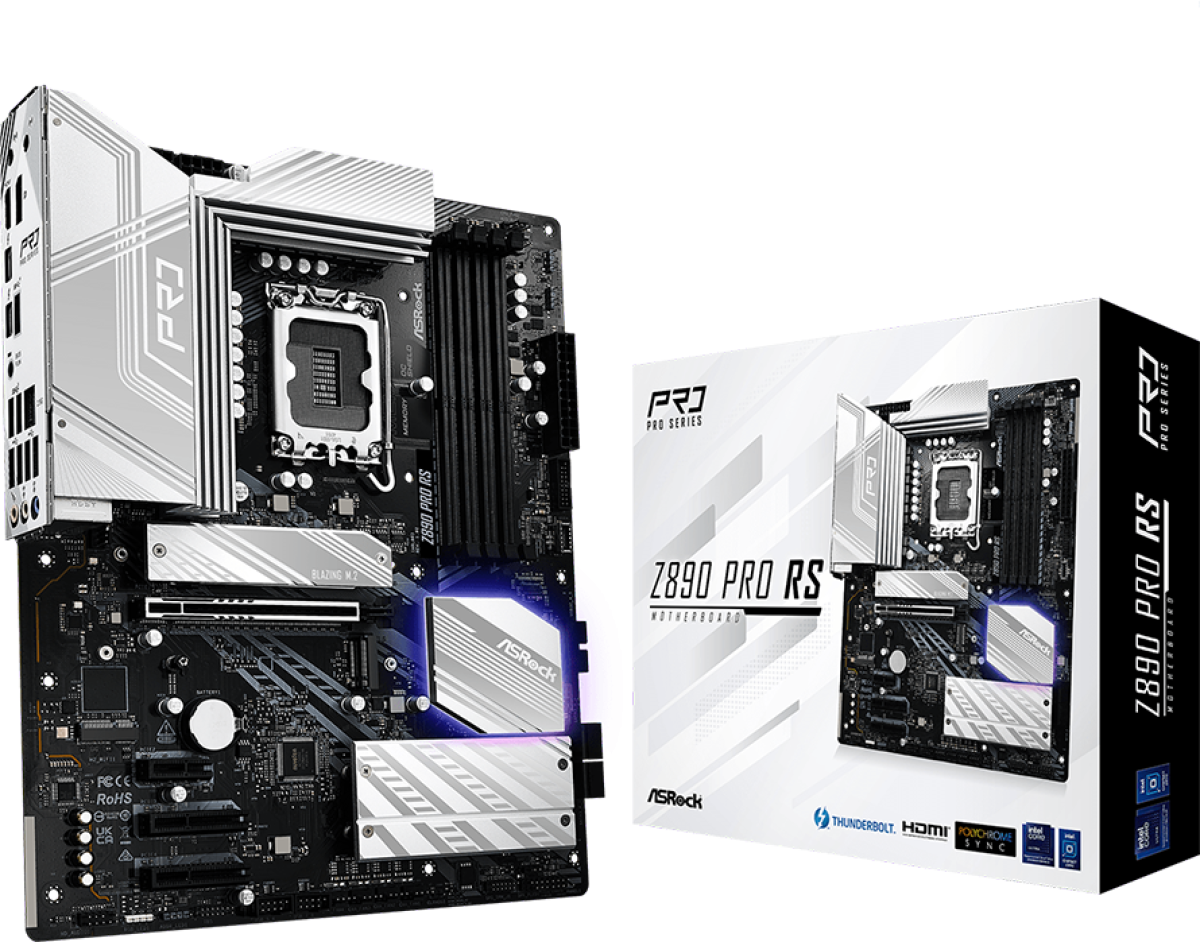 Дънна платка ASROCK Z890 Pro RS ATX LGA1851 DDR5на ниска цена с бърза доставка - BestPC.BG