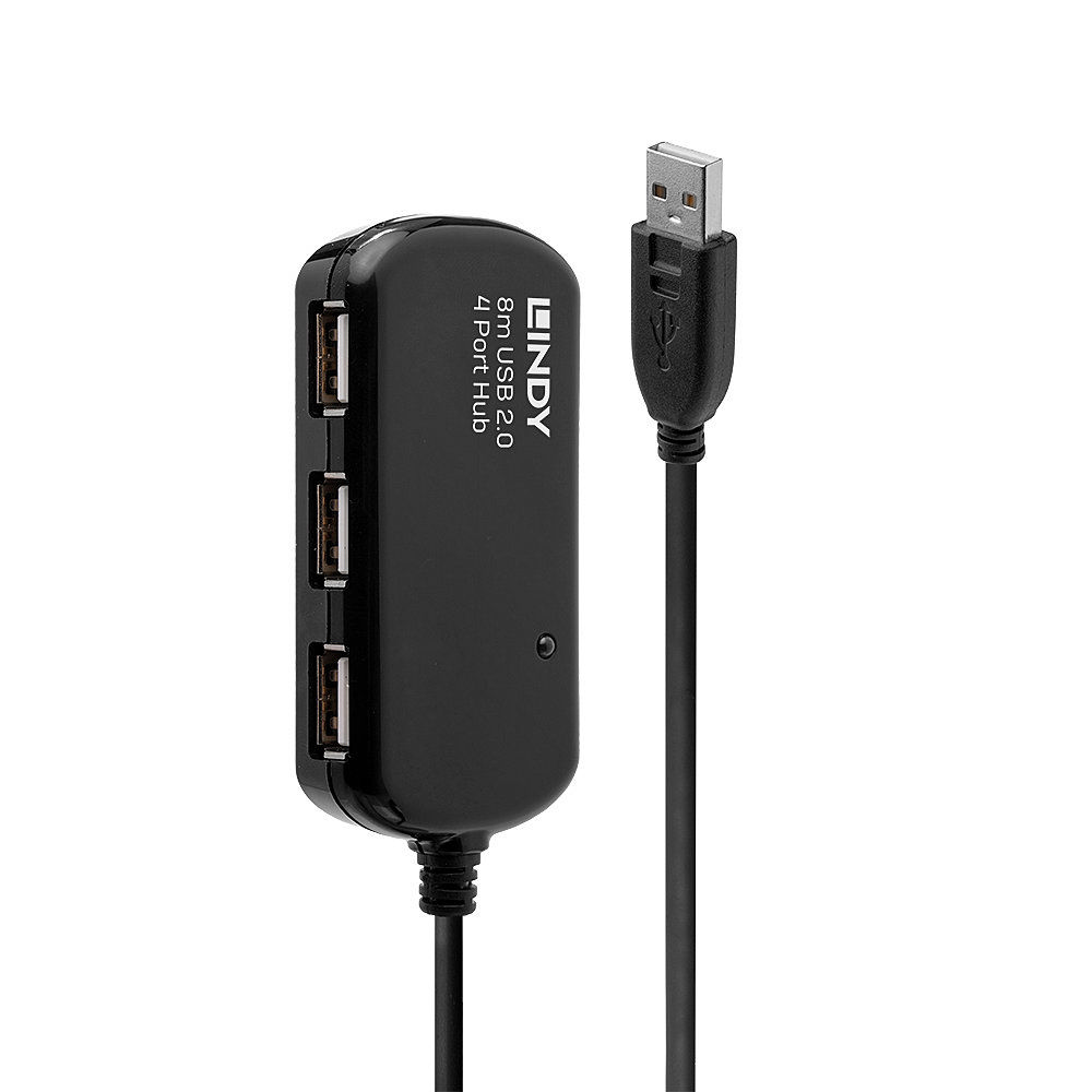 LINDY LNY-42781 :: Активен USB 2.0 хъб + 8 м удължителна ниска цена с бърза доставка - BestPC.BG