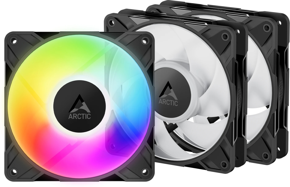 Arctic Комплект вентилатори Fan Pack 3-in-1 - P12 Pro A-RGB (Black)на ниска цена с бърза доставка - BestPC.BG