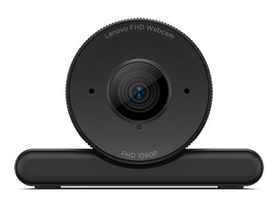 Уеб камера LENOVO, FHD 1080p, фиксиран FOV78, двойни микрофони, автофокус, USB-A, 1.5m, фиксиран кабел, черенна ниска цена с бърза доставка - BestPC.BG