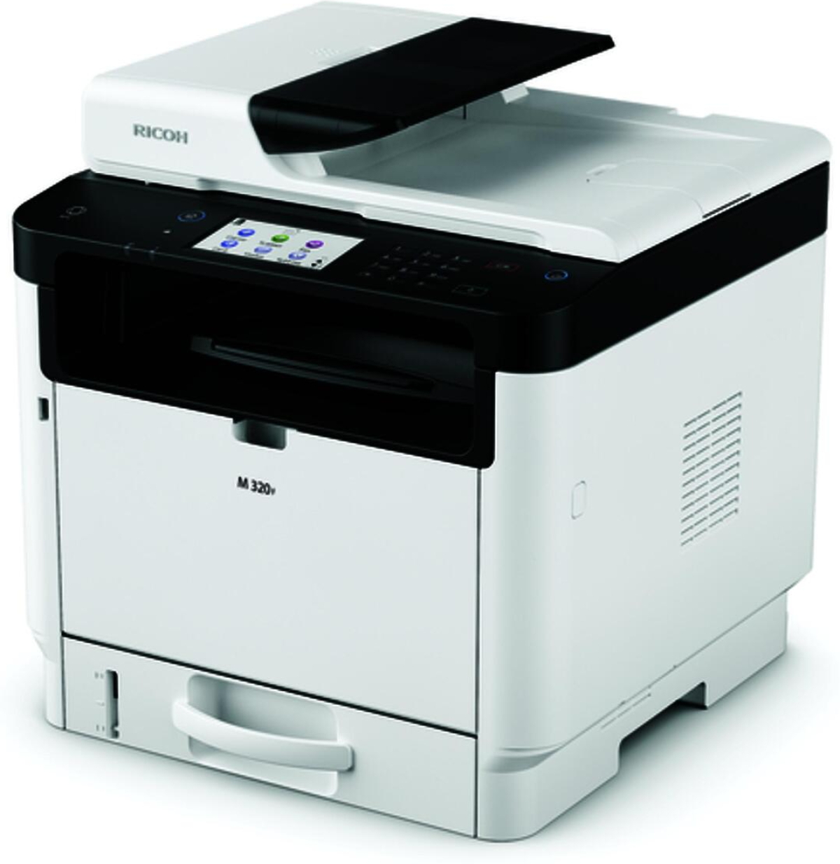Мултифункционално у-во RICOH M C320FSE, 32 стр-мин, SPDF-50стр-, LAN, Bluetooth, 4.3" дисплейна ниска цена с бърза доставка - BestPC.BG