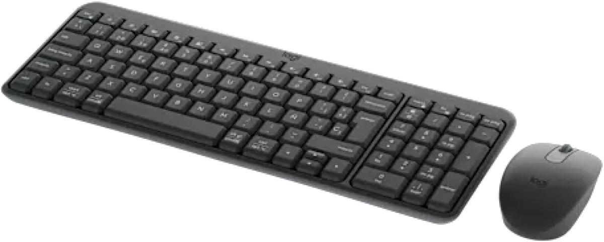 Комплект безжична и Bluetooth клавиатура и мишка Logitech MK250 920-013519 - графитна ниска цена с бърза доставка - BestPC.BG