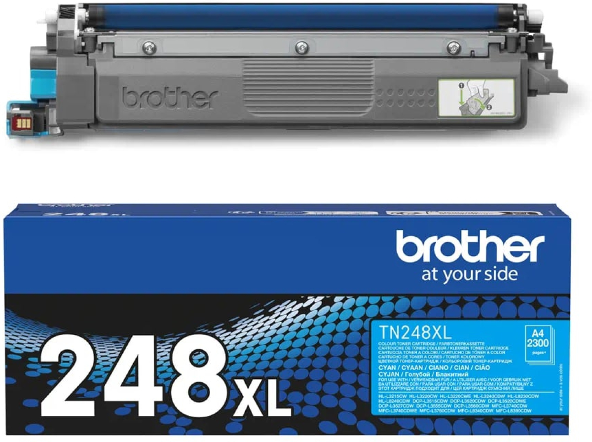 Brother Тонер TN-248XLC, 2300 страници-5%, Cyanна ниска цена с бърза доставка - BestPC.BG