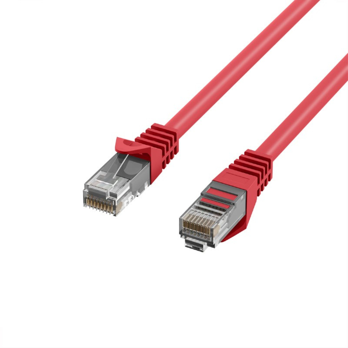Медна пач корда Patch cable U-UTP, Cat.5e, LSZH, CCA, red, 5 mна ниска цена с бърза доставка - BestPC.BG